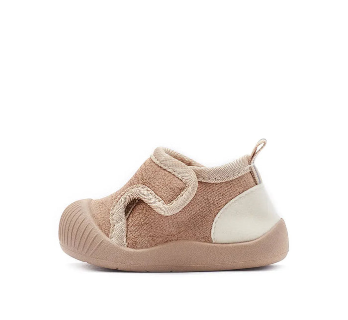 Close up of a flexible soft sole baby shoe