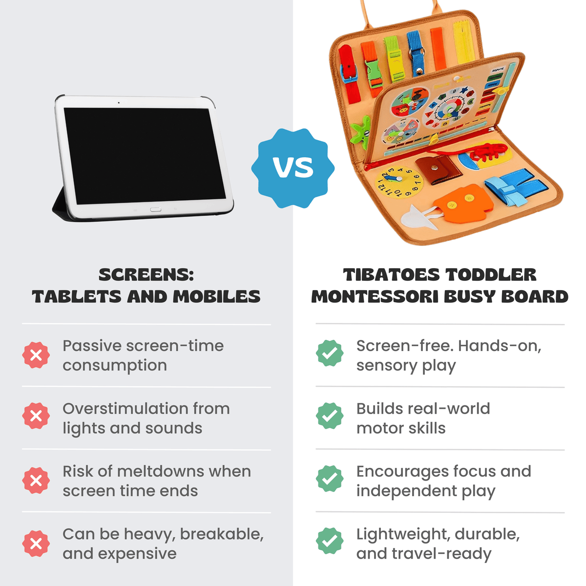 GentlePath Montessori Busy Board | Engaging Learning Toy for Toddlers