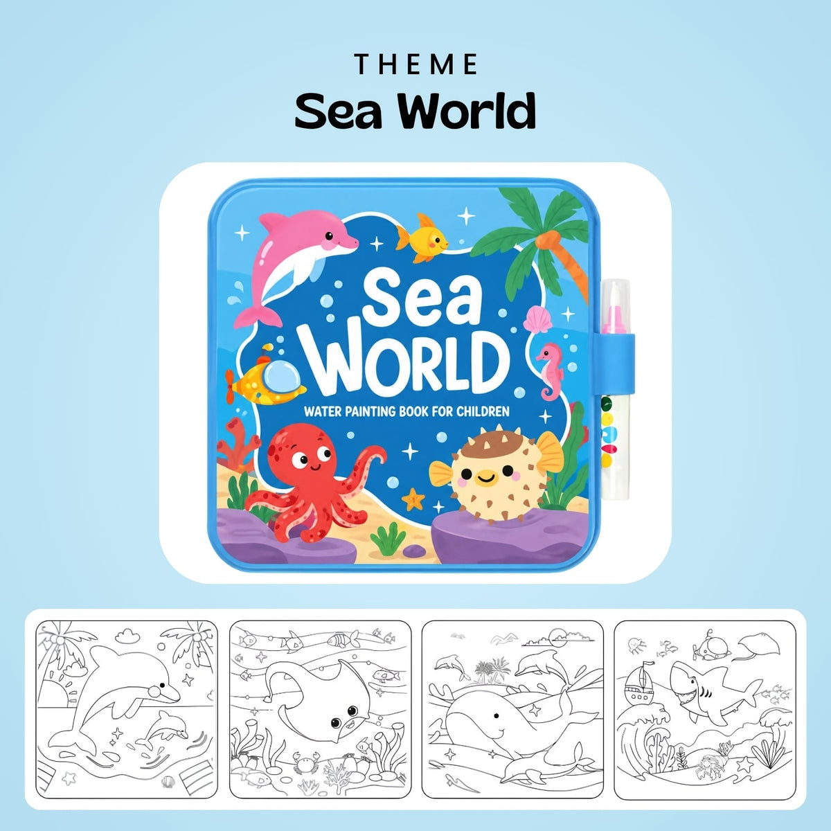 AquaWhimsy Water Coloring Book | Creative Fun for Toddlers