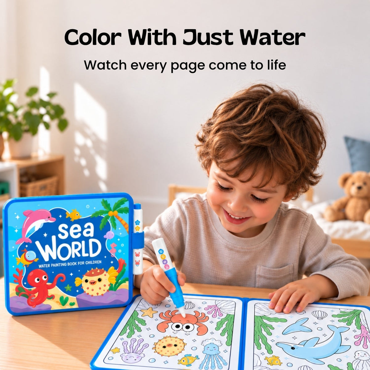 AquaWhimsy Water Coloring Book | Creative Fun for Toddlers