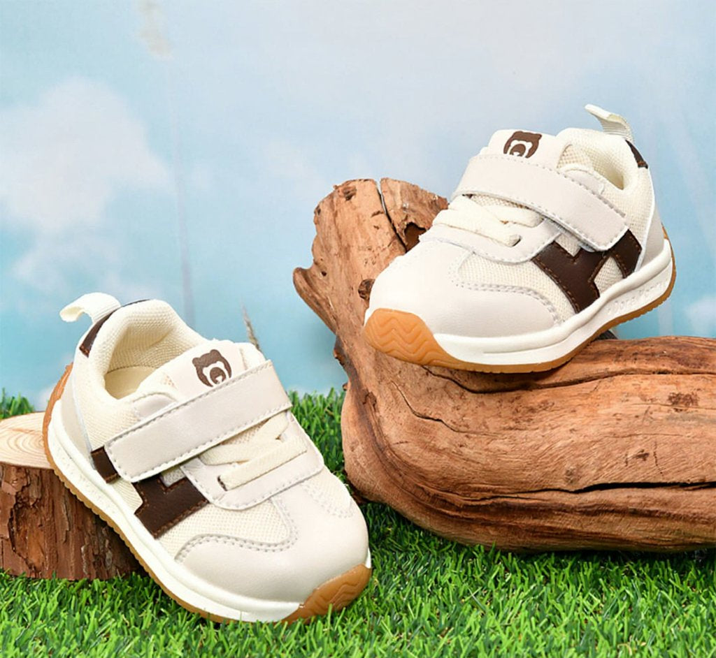GentleStride Bow Baby Sneakers | Soft Sole First Walking Shoes
