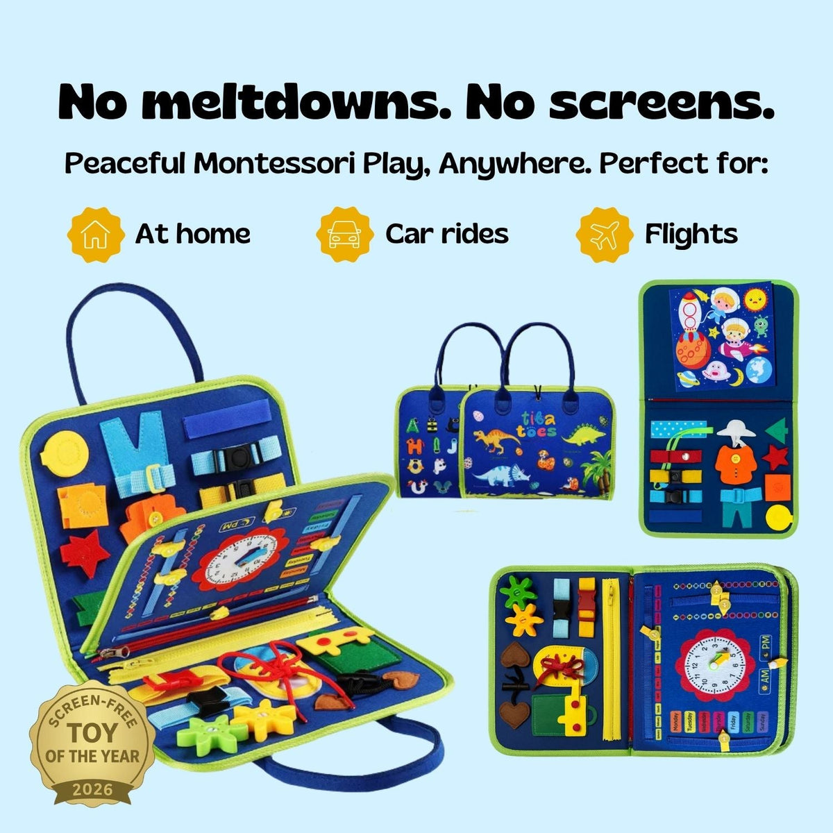 GentlePath Montessori Busy Board | Engaging Learning Toy for Toddlers