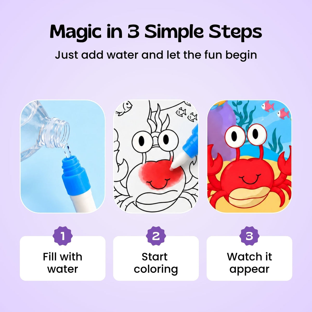 AquaWhimsy Water Coloring Book | Creative Fun for Toddlers