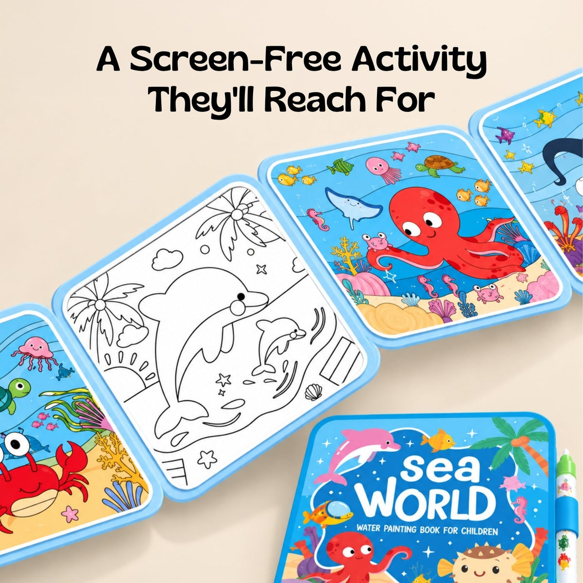 AquaWhimsy Water Coloring Book | Creative Fun for Toddlers