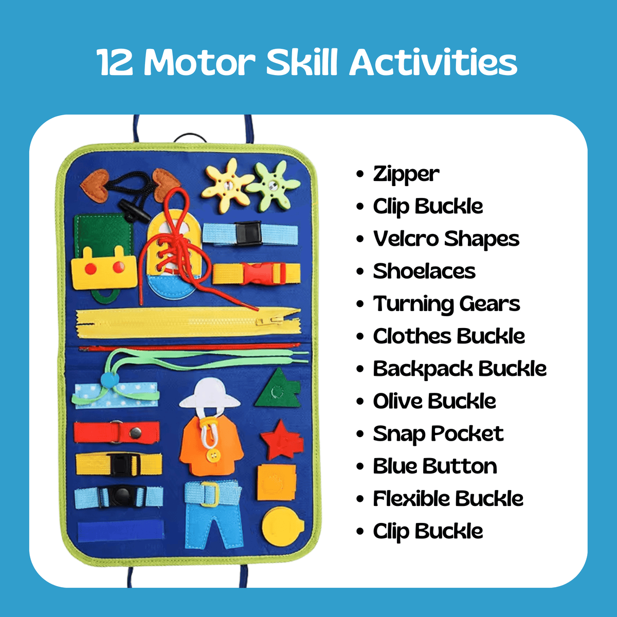 GentlePath Montessori Busy Board | Engaging Learning Toy for Toddlers