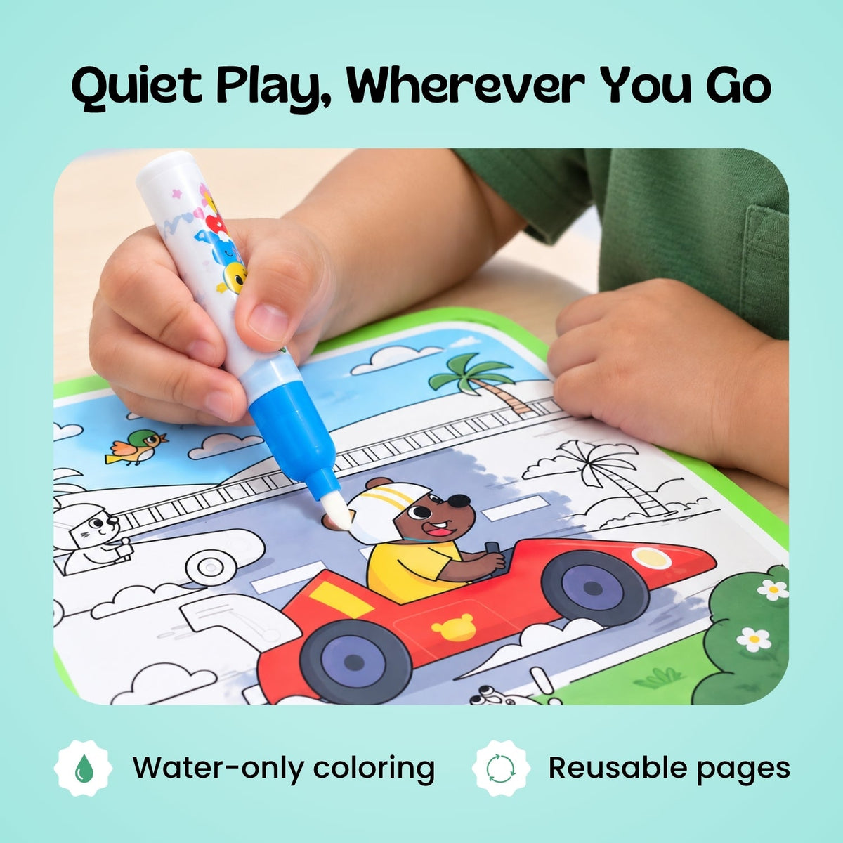 AquaWhimsy Water Coloring Book | Creative Fun for Toddlers