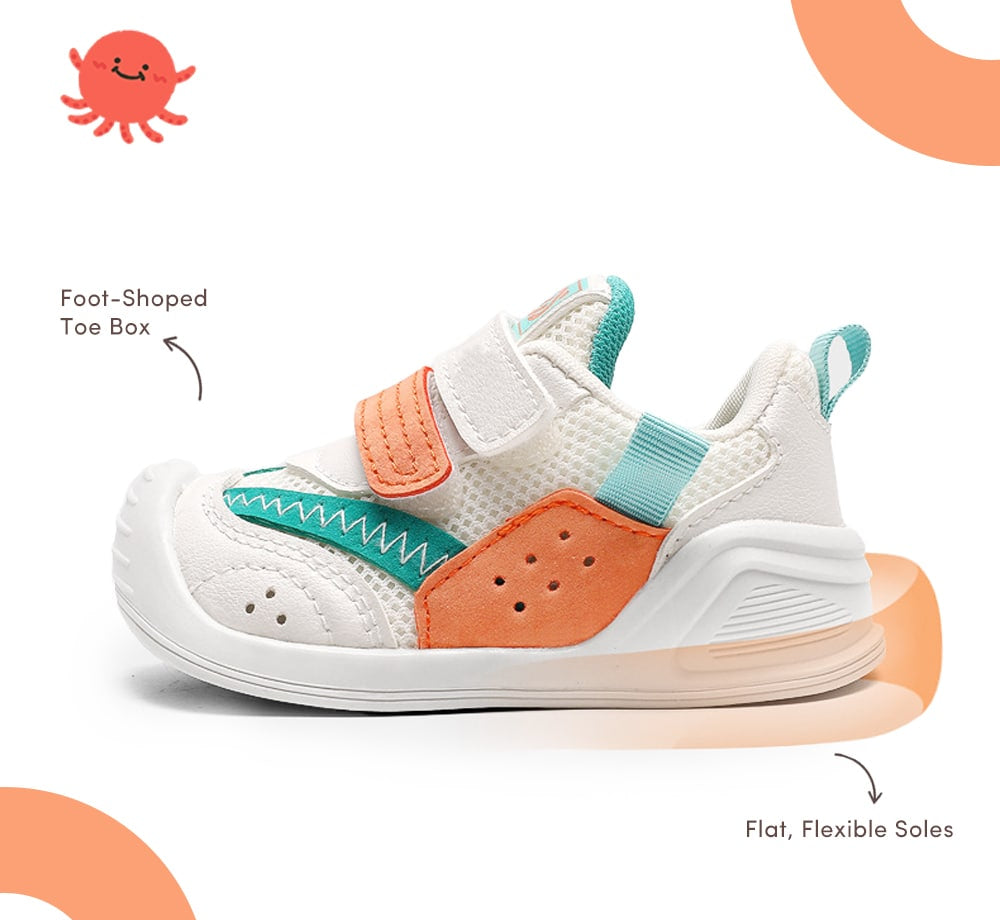 GentleStride Cut-Out Baby Sneakers | Breathable Summer First Walking Shoes