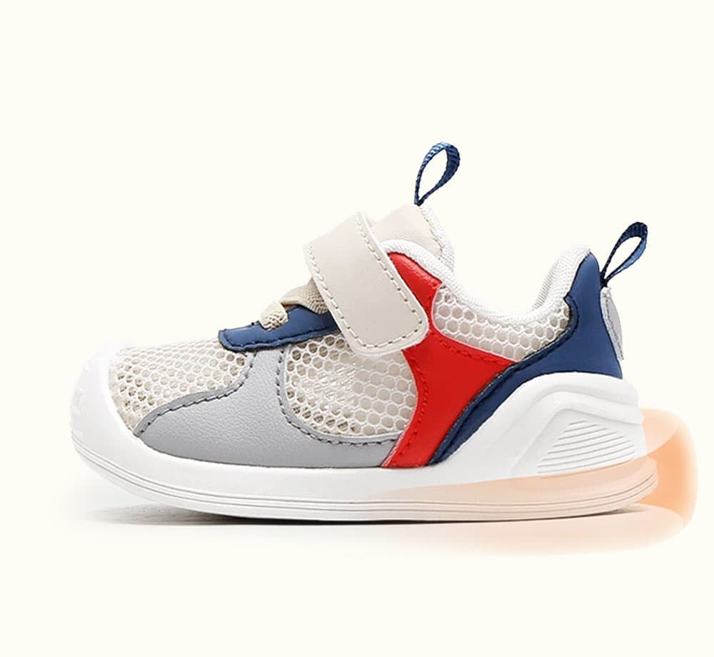 WhisperWalk Colourblock Baby Sneakers | Breathable Soft Sole First Walking Shoes