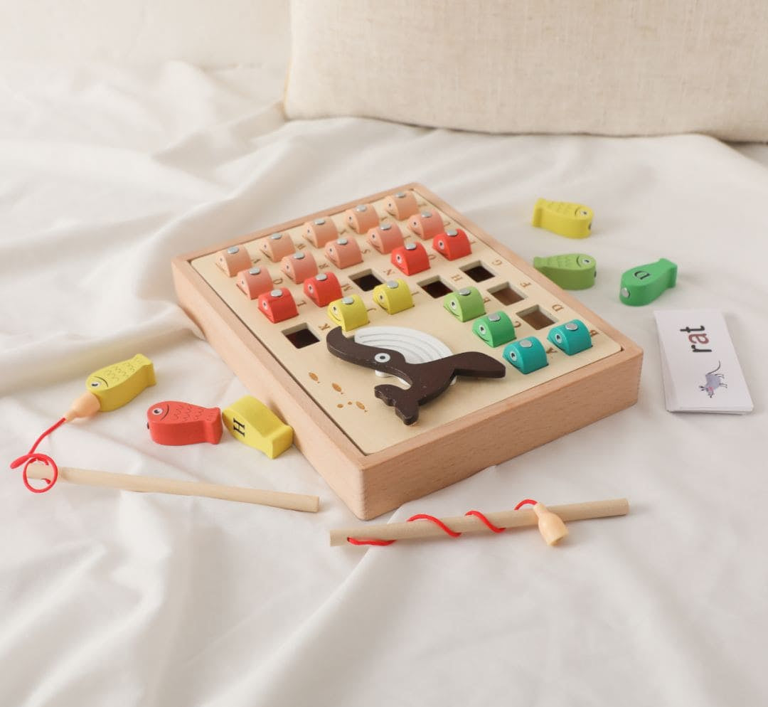 Whimsical Waters Wooden Fishing Adventure Toy | Educational Play Set