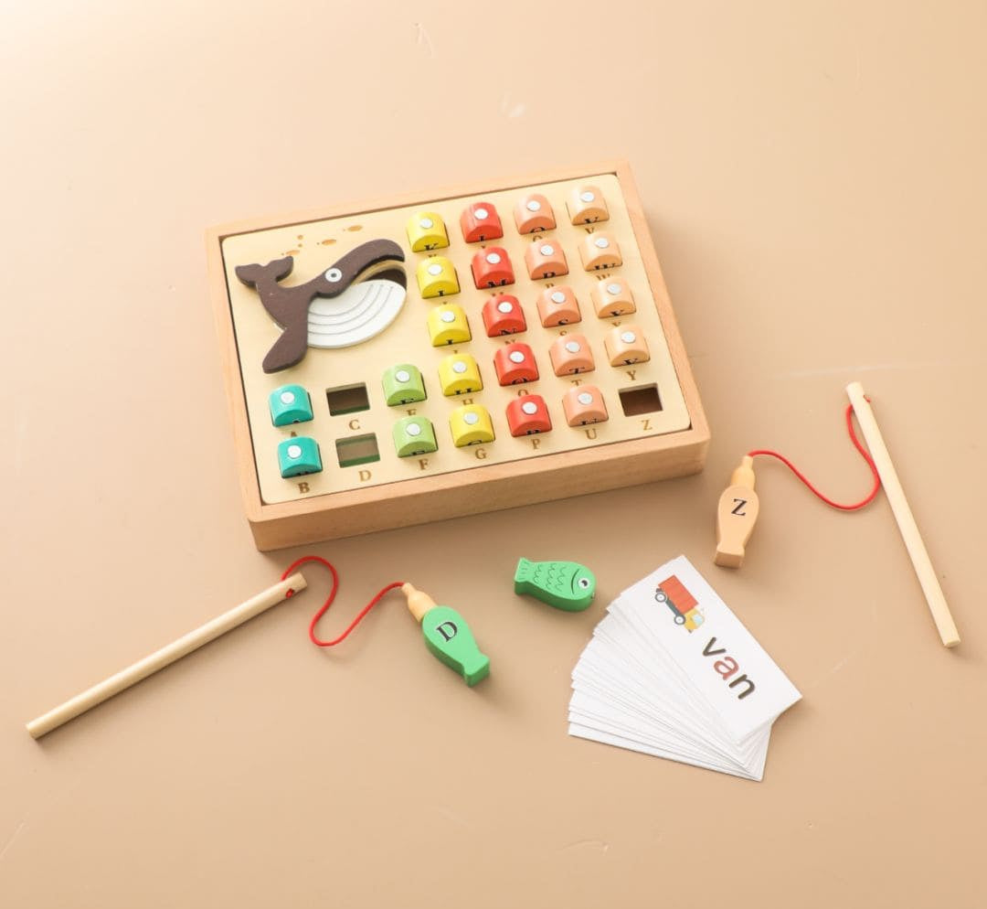 Whimsical Waters Wooden Fishing Adventure Toy | Educational Play Set
