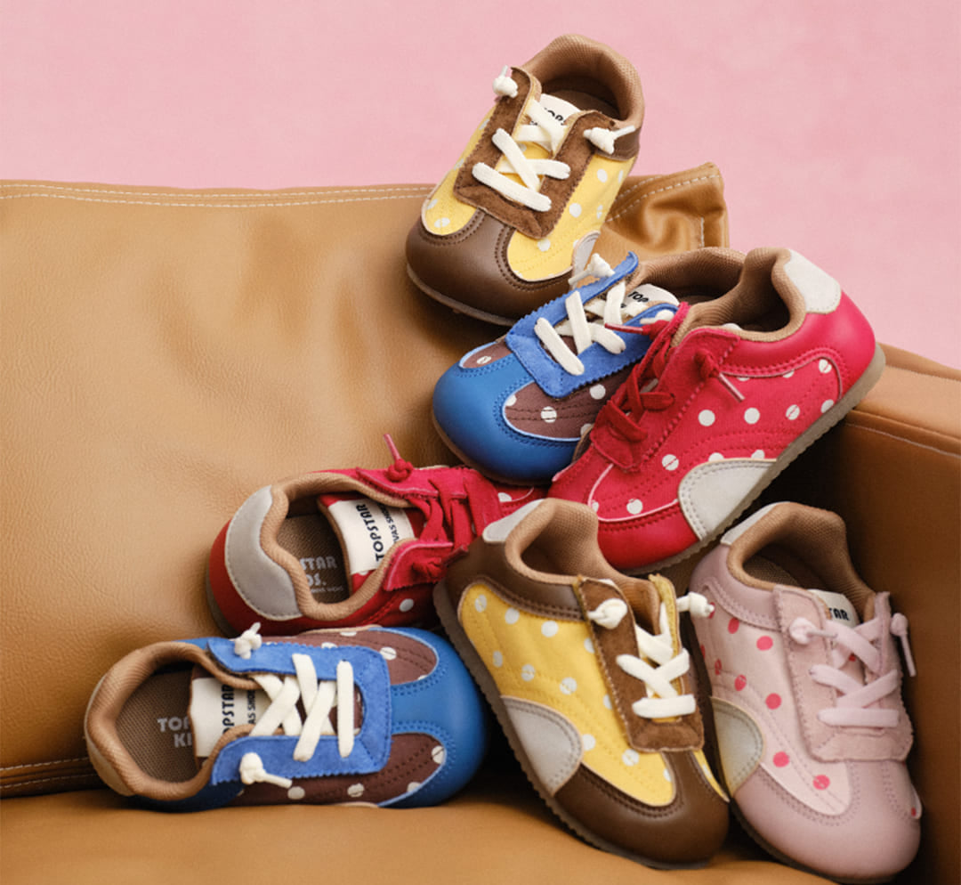 Whimsical Dot Baby Sneakers | Lightweight Non-Slip Toddler Shoes