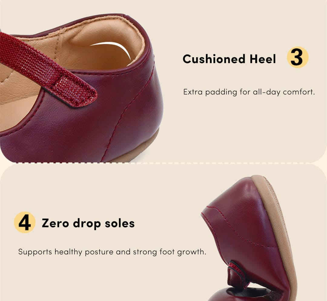 LuxeStep Leather Mary Jane Shoes | Soft Sole Baby Footwear