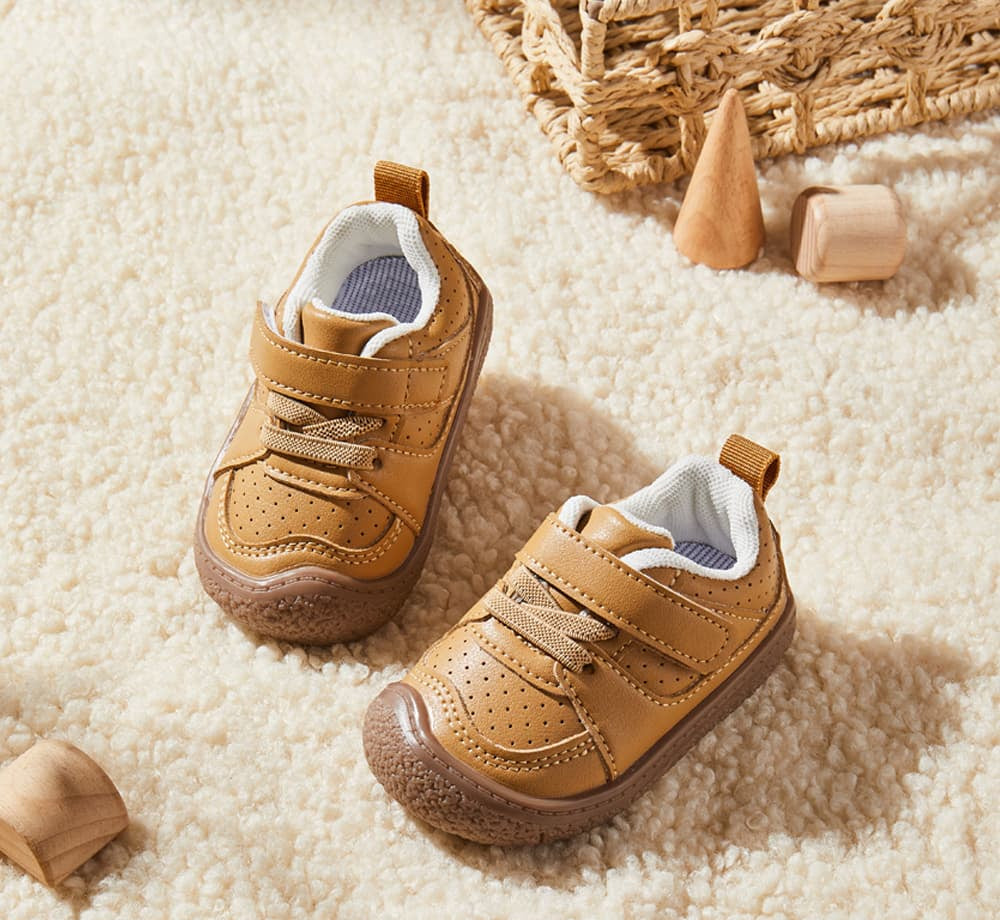 GentleStride Suede First Walkers | Adjustable Velcro Soft Sole Shoes