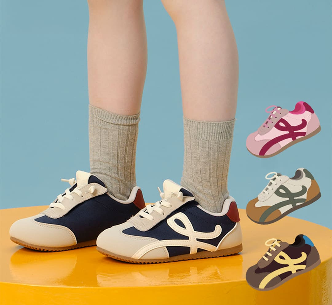 GentleStride Retro Chunky Toddler Sneakers | Breathable Soft Sole Shoes