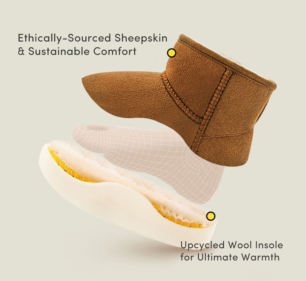 Snowy Meadow Kids Padded Snow Boots | Cosy Non-Slip Winter Footwear