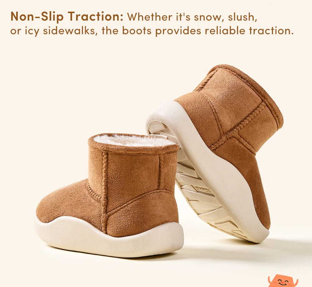 Snowy Meadow Kids Padded Snow Boots | Cosy Non-Slip Winter Footwear