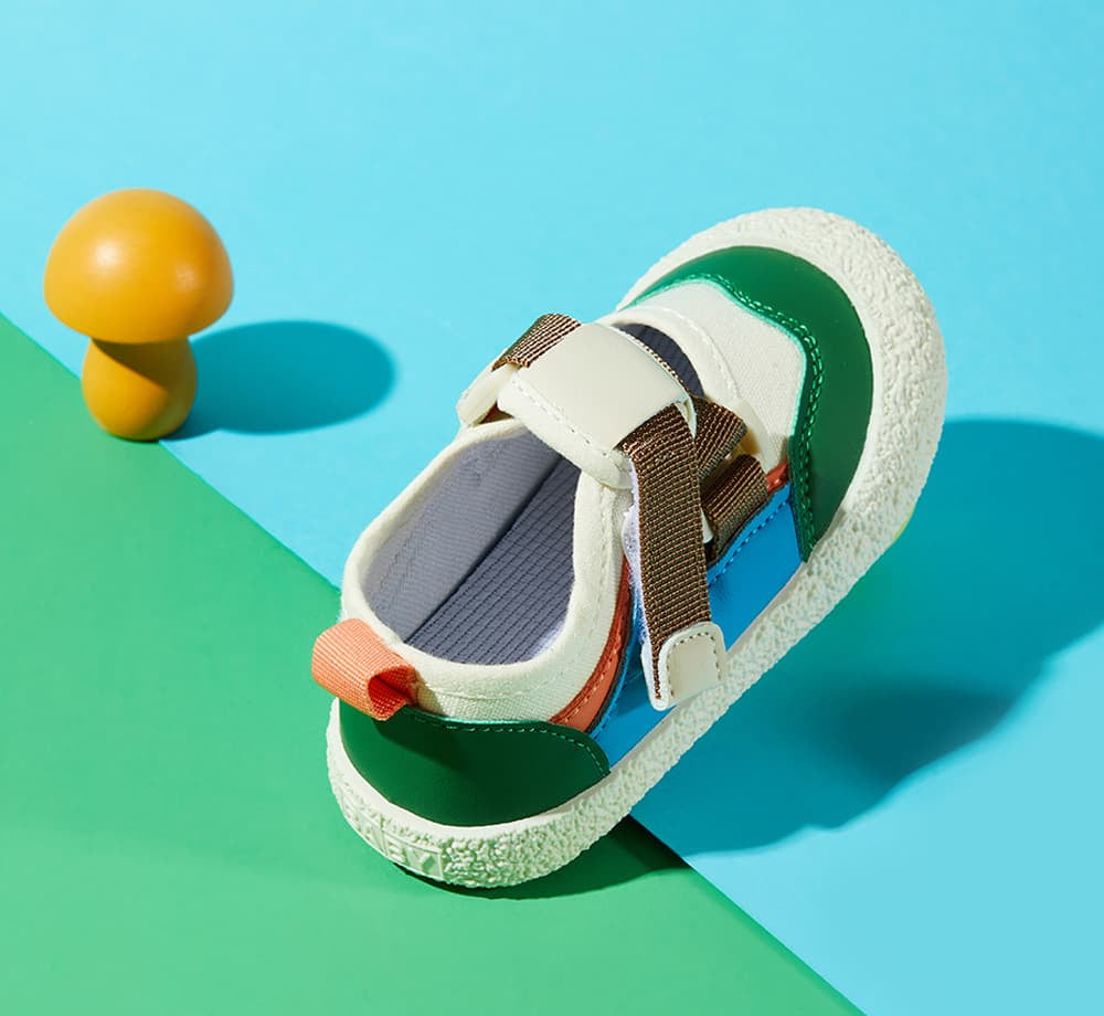 GentleStride Colourblock Baby Sneakers | Velcro Soft Sole First Walking Shoes