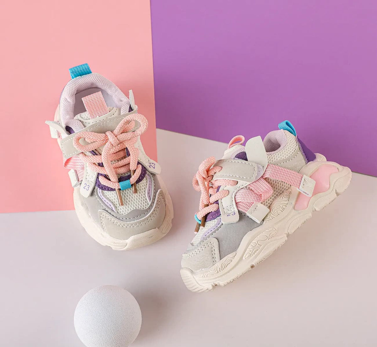 GentleStride Baby Chunky Sneakers | Lightweight Soft Sole First Walking Shoes