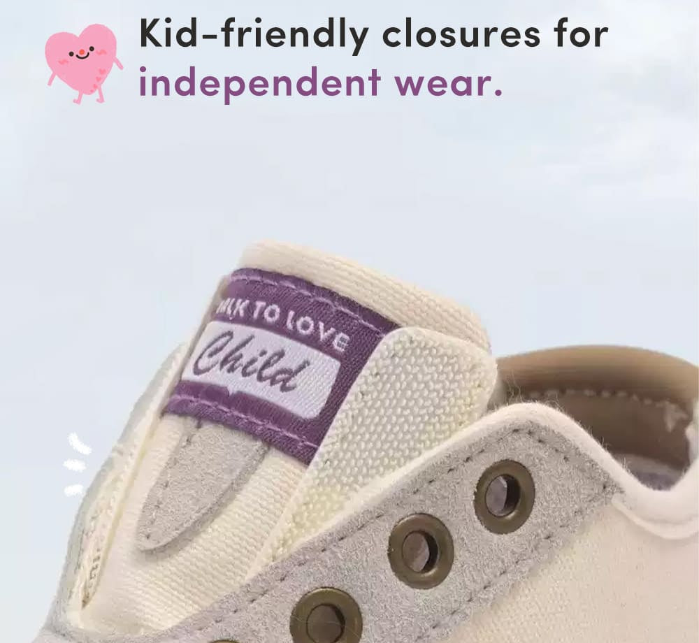 GentleStride Canvas Kids Trainers | Breathable Soft Sole Toddler Shoes