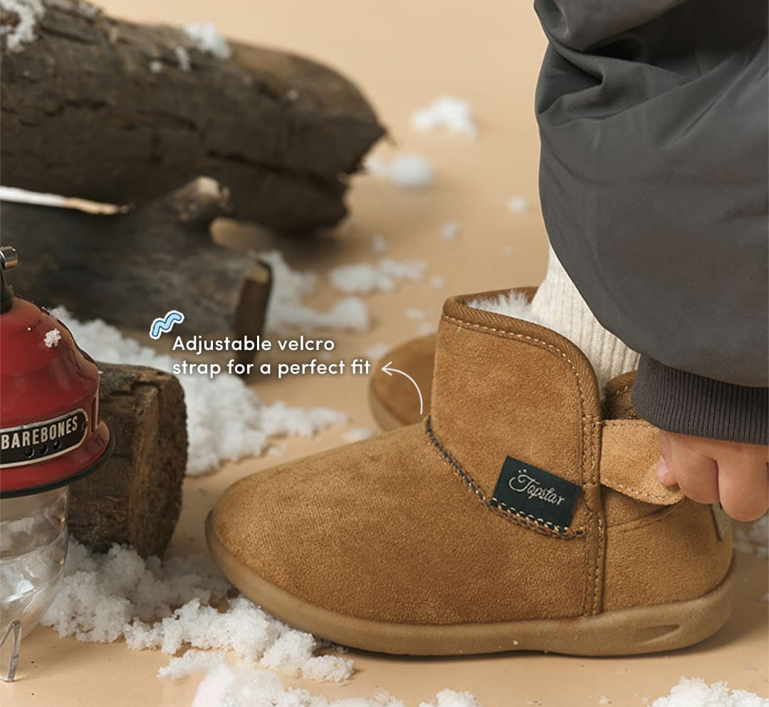 Snowy Meadow Kids Ankle Snow Boots | Cosy Non-Slip Winter Footwear