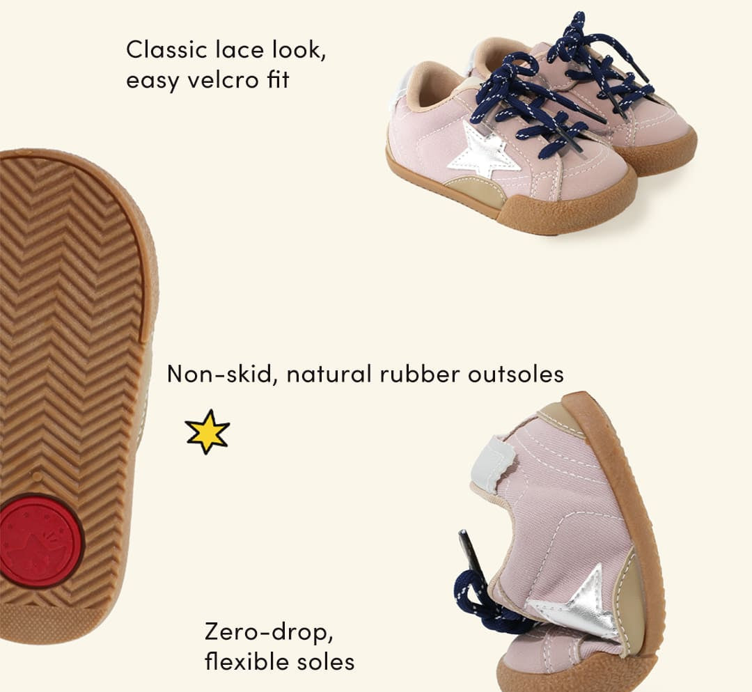 WhisperWalk Star Toddler Sneakers | Lightweight Non-Slip Baby Shoes