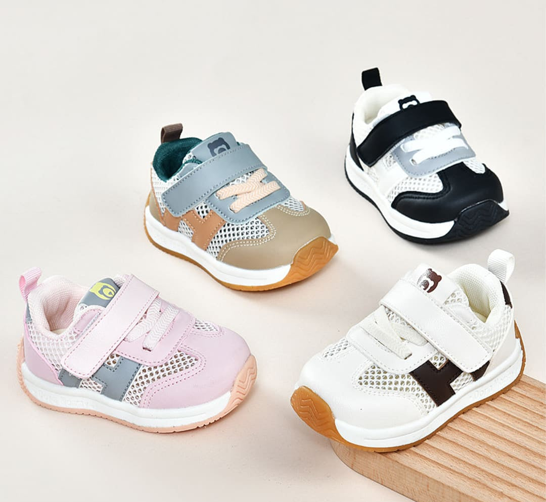 WhisperWalk Retro Runner Baby Sneakers | Breathable Soft Sole First Walking Shoes