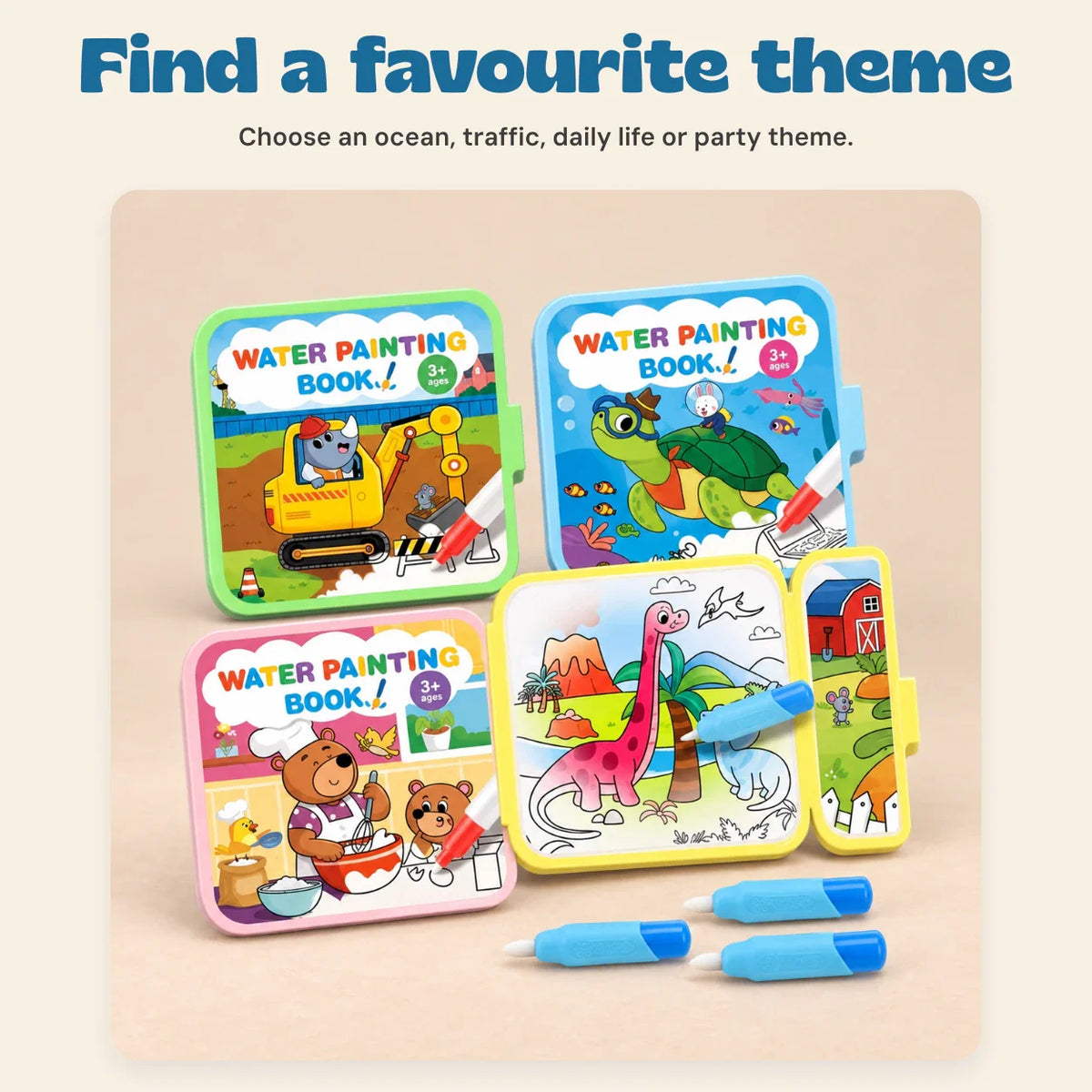 AquaArt Reusable Water Painting Book