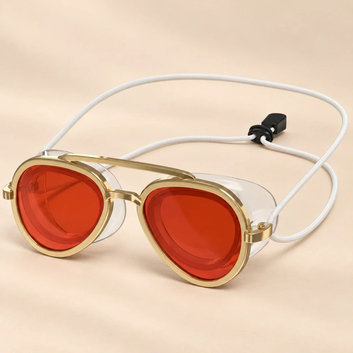 AquaLuxe SplashView Swim Goggles, Coral Red