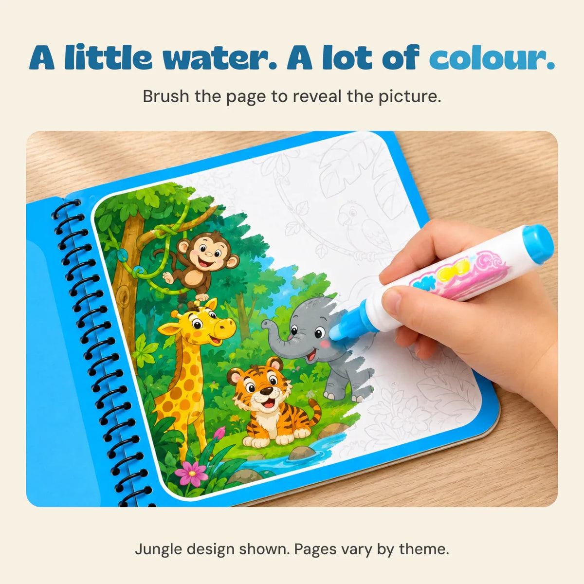 AquaWhimsy Mess-Free Water Coloring Book | Reusable Art for Kids