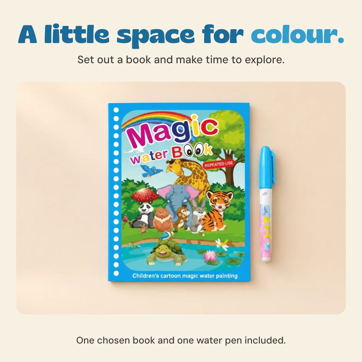 AquaWhimsy Mess-Free Water Coloring Book | Reusable Art for Kids