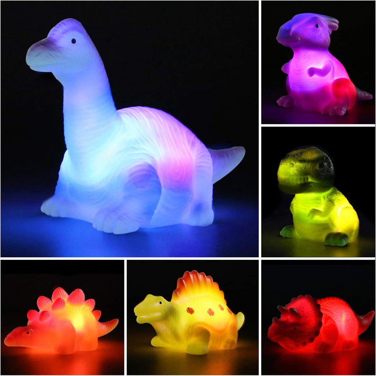 Baby Bisou Dinosaur Bath Toys (6 Pack)