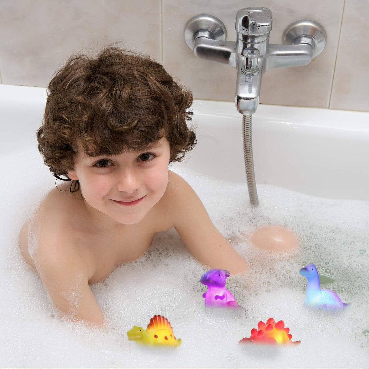 Baby Bisou Dinosaur Bath Toys (6 Pack)