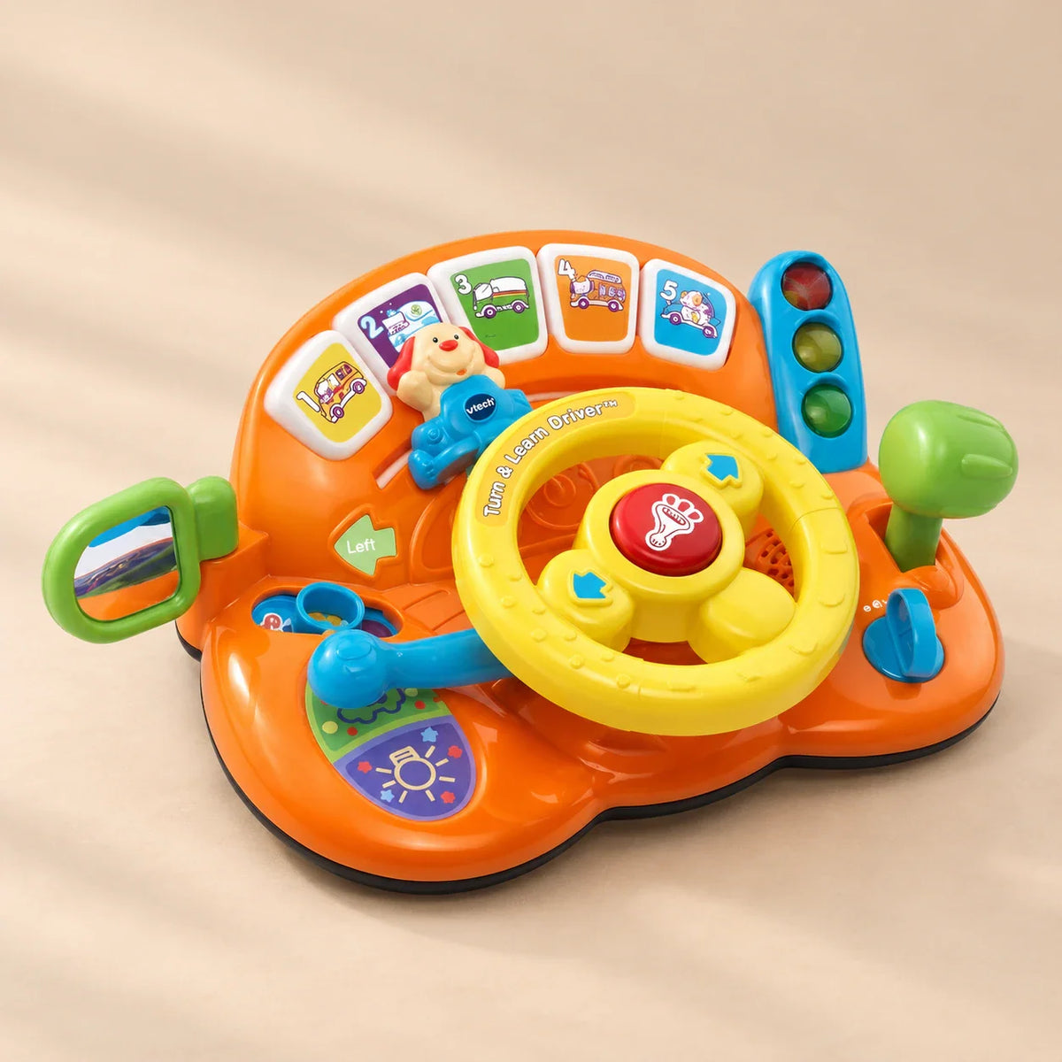 Gentle Glide Learning Steering Wheel Toy, Sunset Orange