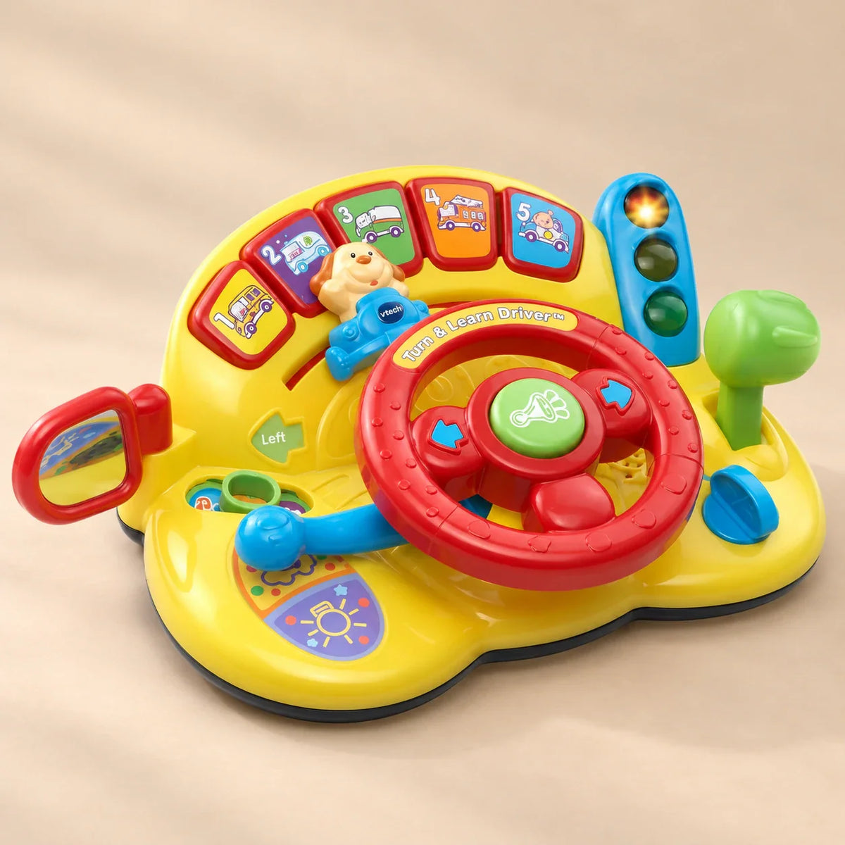 Gentle Glide Learning Steering Wheel Toy, Sunny Yellow
