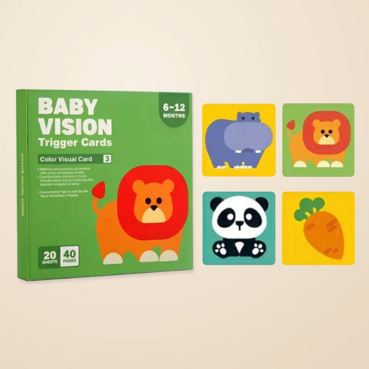 Gentle Steps Montessori Vision Cards, 6-12 Months