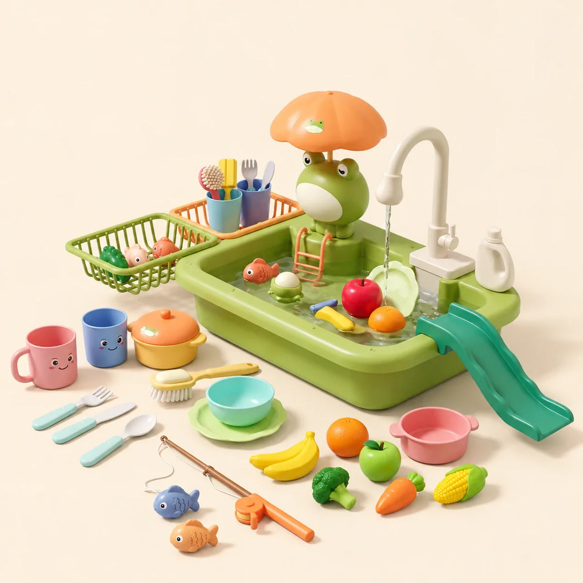 Gentle Stream Play Sink Set, Froggy Wash Station