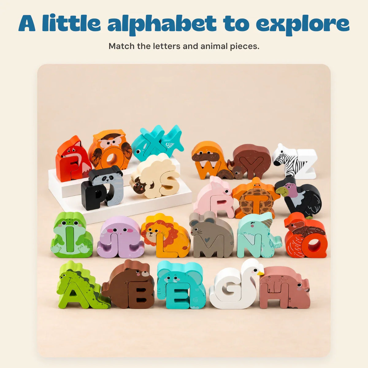 GentlePaws Animal Alphabet Puzzle Set