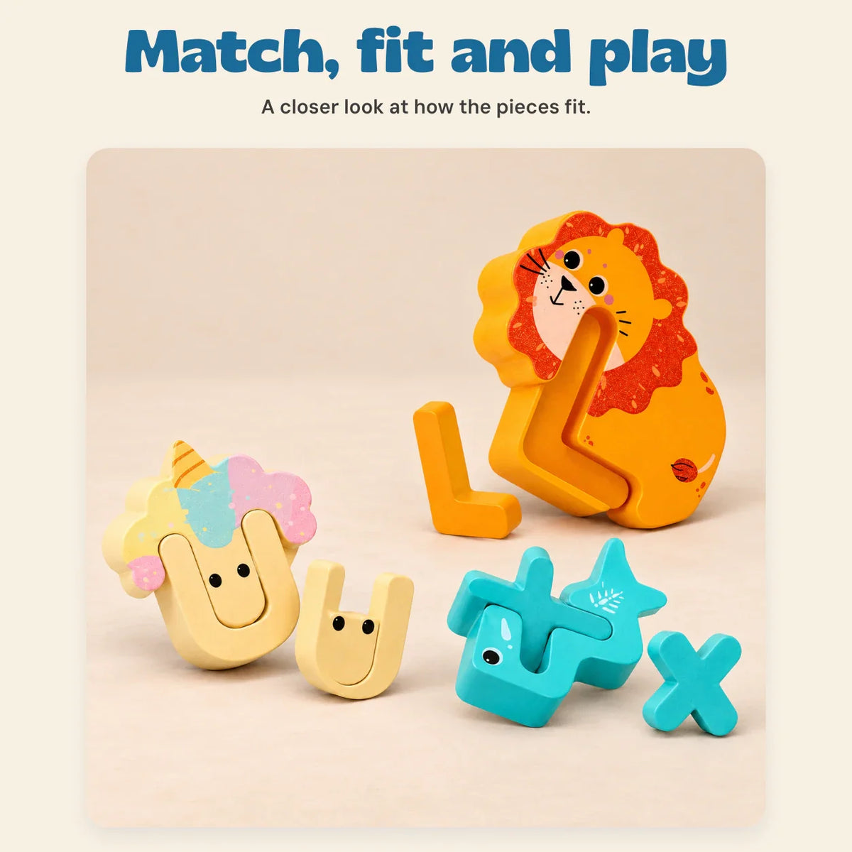 GentlePaws Animal Alphabet Puzzle Set