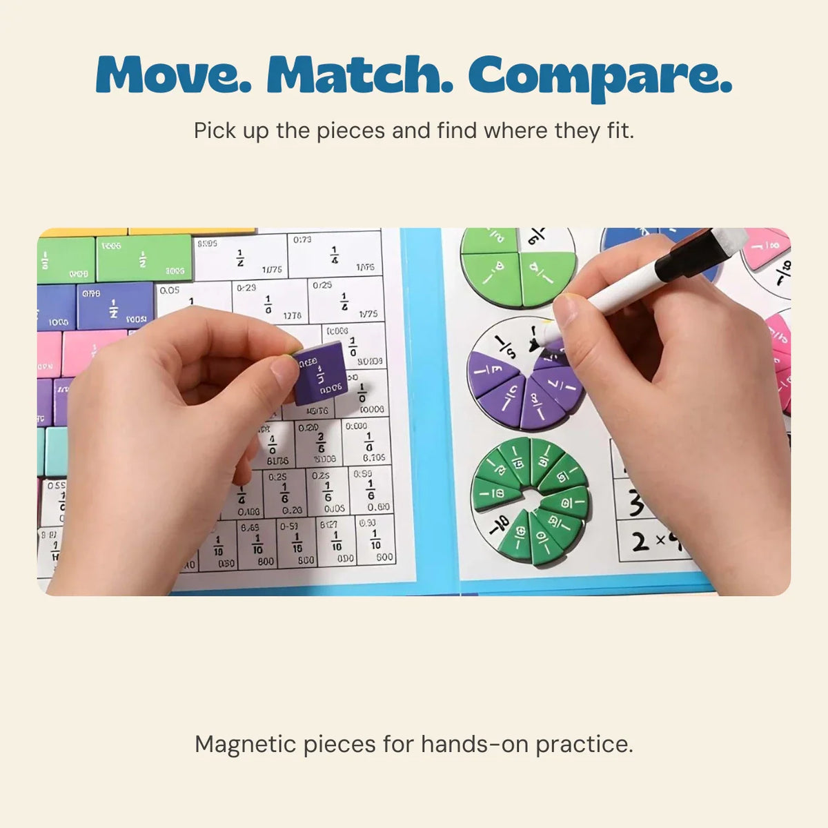 LunaGlow Fraction Learning Board