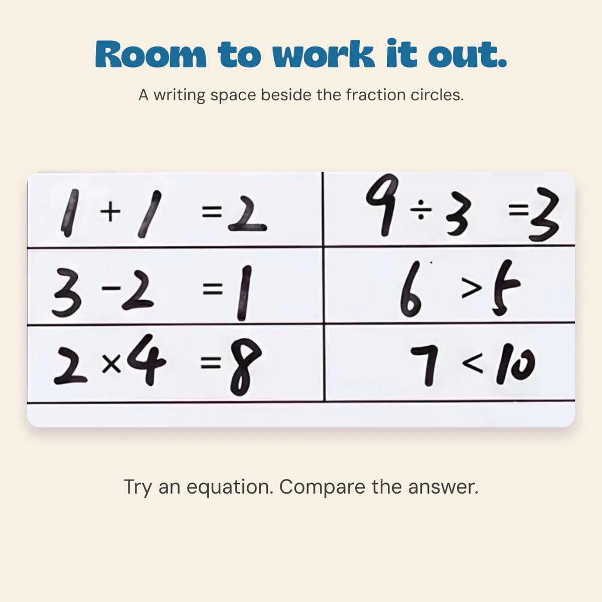 LunaGlow Fraction Learning Board