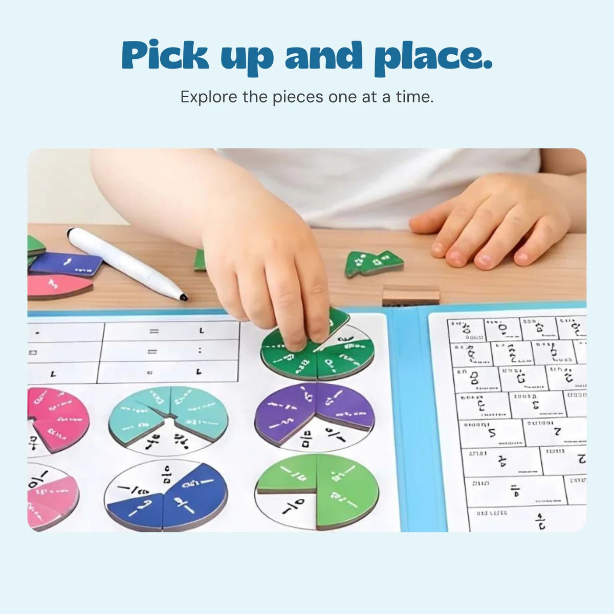LunaGlow Fraction Learning Board