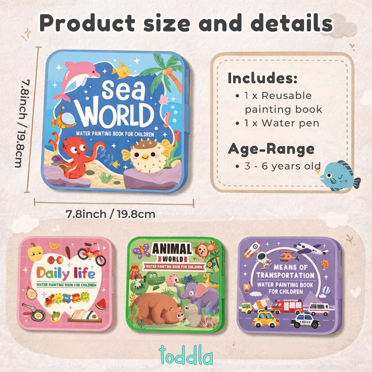 Baby Bisou Magic Water Coloring Book