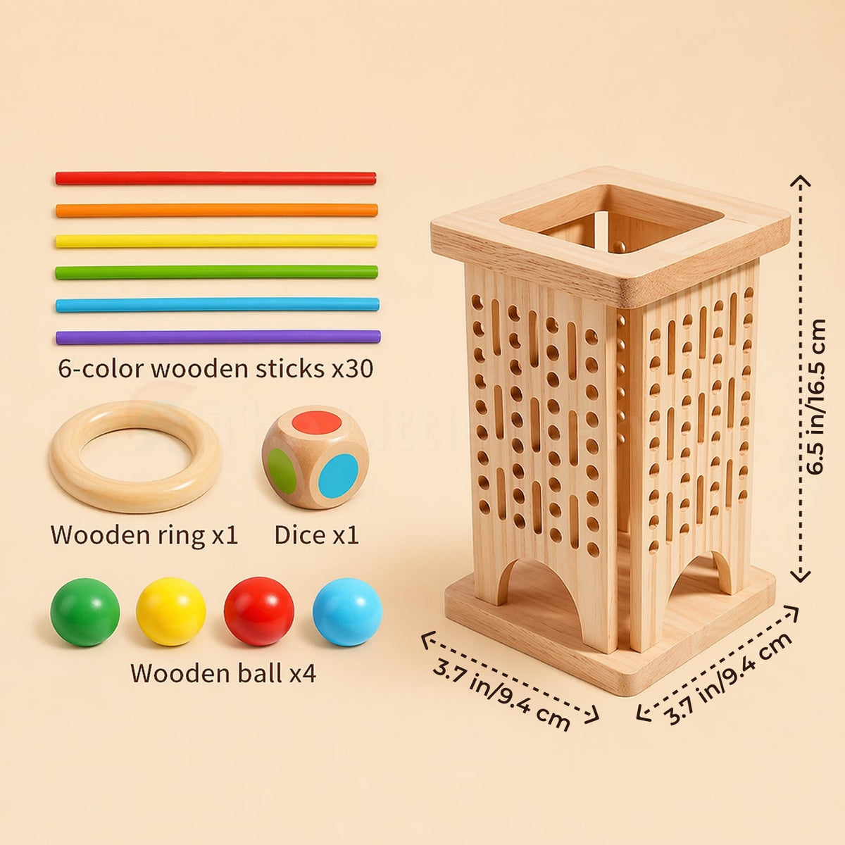 Baby Bisou Montessori Stick Tower Game