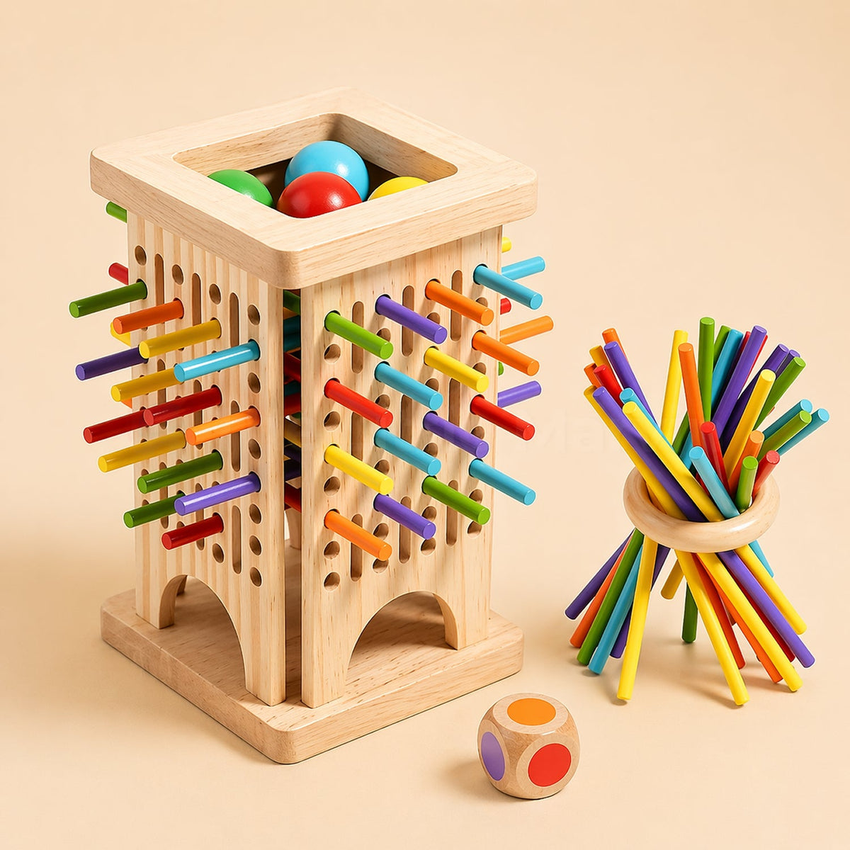 Baby Bisou Montessori Stick Tower Game