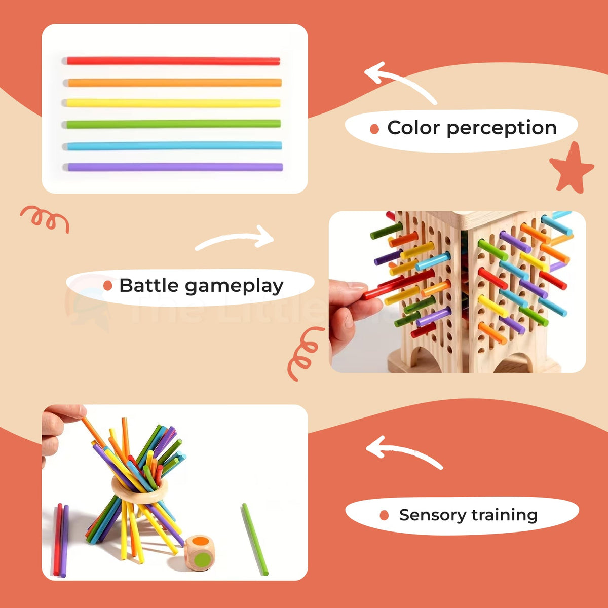 Baby Bisou Montessori Stick Tower Game