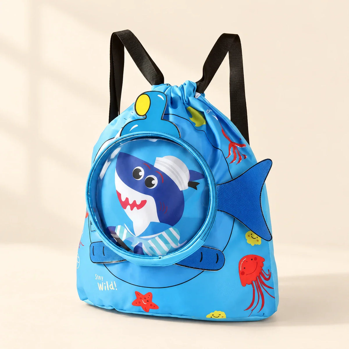Ocean Breeze Toddler Backpack, Blue Cloud Plush