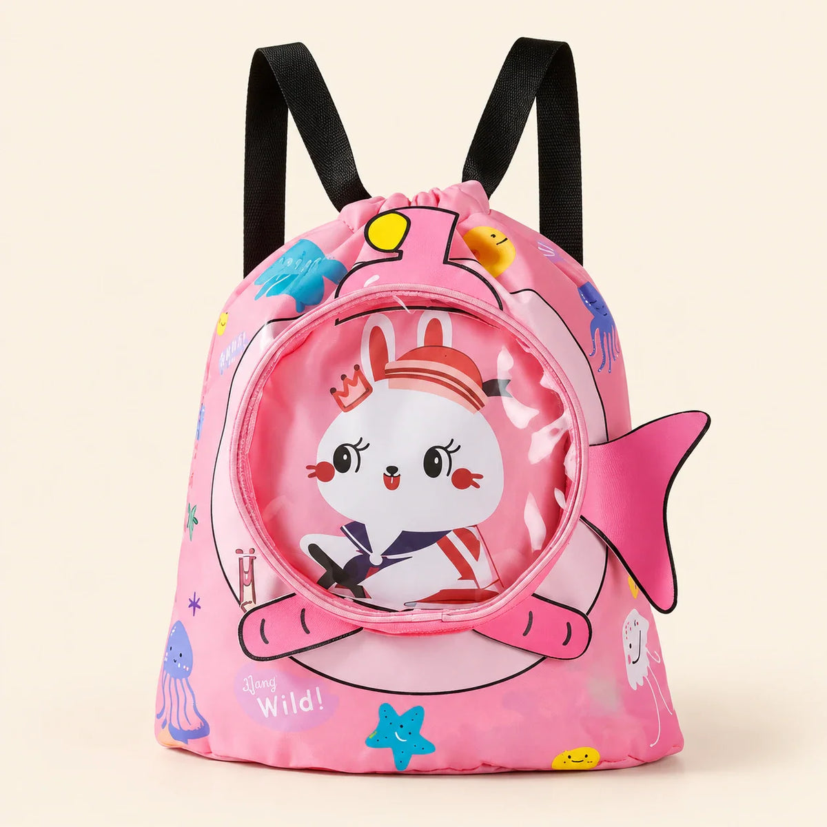 Ocean Breeze Toddler Backpack, Pink Cloud Plush