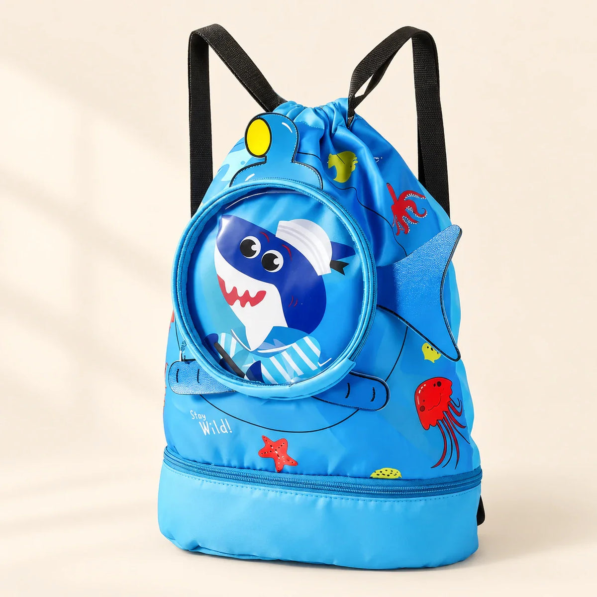 Ocean Breeze Toddler Backpack, Blue Cloud Plush