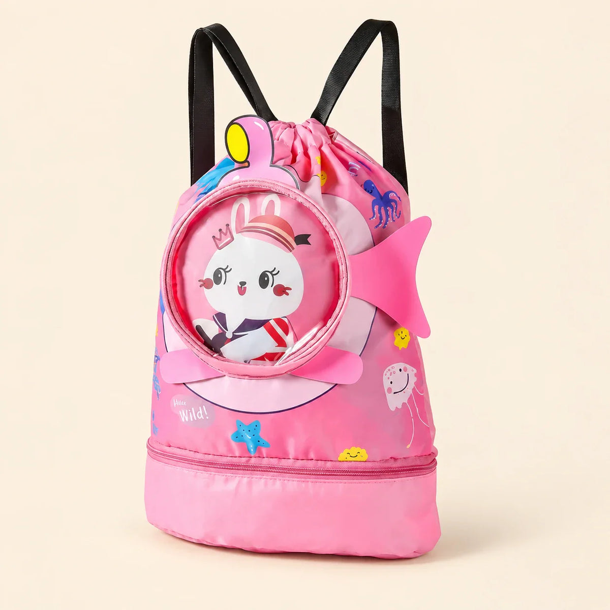 Ocean Breeze Toddler Backpack, Pink Cloud Plush