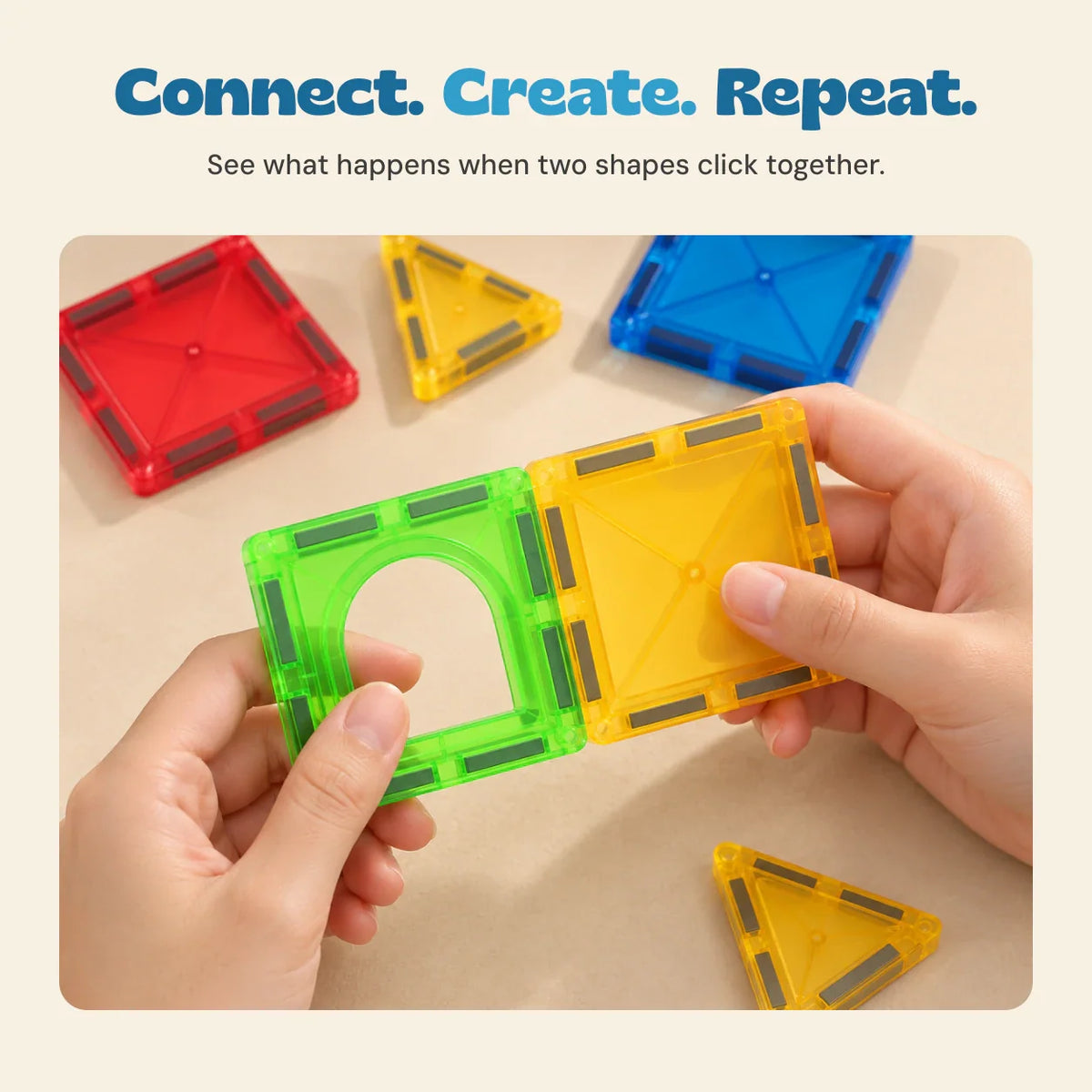 Rainbow Harmony Magnetic Building Tiles